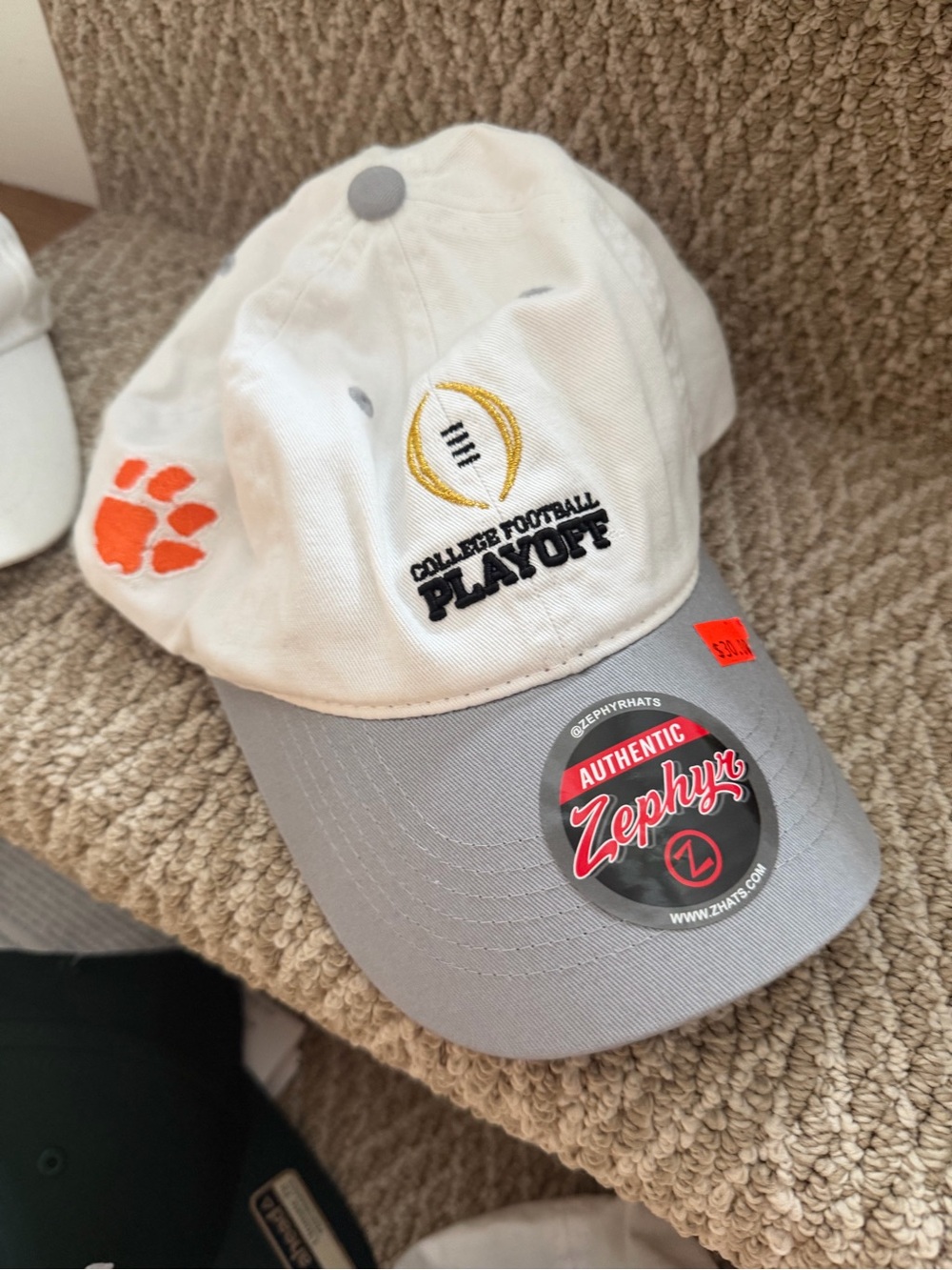 Zephyr White, Gray & Orange College Football Playoff Kids Hat